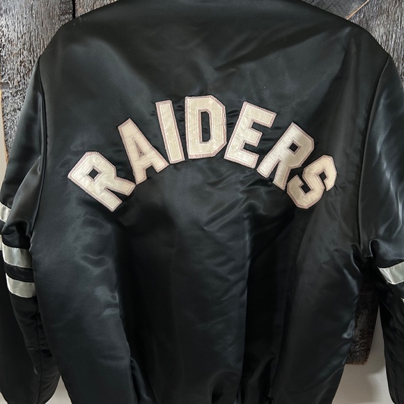 Men's Raiders NFL Professional Snap Button Jacket - Picture 3 of 6